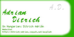 adrian ditrich business card