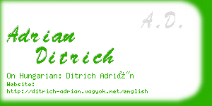adrian ditrich business card